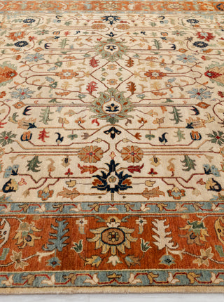 Beige Cream Rust Serapi Persian Retro High Quality Hand Knotted 100% Wool Rug, Rug 9625
