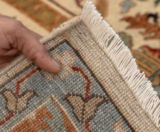 Beige Cream Rust Serapi Persian Retro High Quality Hand Knotted 100% Wool Rug, Rug 9625
