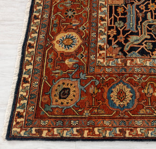 Navy Red Mahal Retro High Density Hand Knotted Wool Area Rug, Oriental Rug Persian G-9630..Custom Size Available.