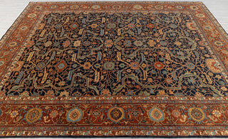 Navy Red Mahal Retro High Density Hand Knotted Wool Area Rug, Oriental Rug Persian G-9630..Custom Size Available.