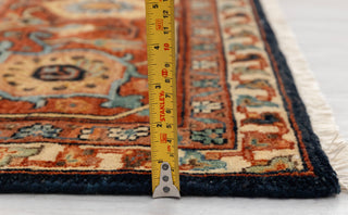Navy Red Mahal Retro High Density Hand Knotted Wool Area Rug, Oriental Rug Persian G-9630..Custom Size Available.