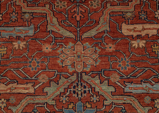 Retro Mahal Classic High Quality Wool Area Rug, Color-Red/Navy...Multiple Sizes Available