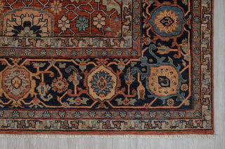 Retro Mahal Classic High Quality Wool Area Rug, Color-Red/Navy...Multiple Sizes Available