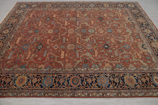 Retro Mahal Classic High Quality Wool Area Rug, Color-Red/Navy...Multiple Sizes Available