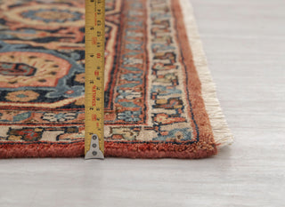 Retro Mahal Classic High Quality Wool Area Rug, Color-Red/Navy...Multiple Sizes Available