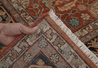Retro Mahal Classic High Quality Wool Area Rug, Color-Red/Navy...Multiple Sizes Available