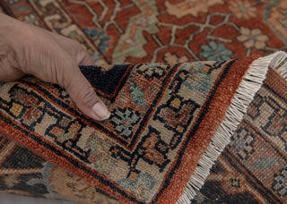 Retro Mahal Classic High Quality Wool Area Rug, Color-Red/Navy...Multiple Sizes Available