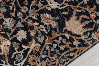 2.08X15.03 J.Blue Bird Modern Birds Scene Oushak Soft Shiny Look Hand Knotted Hand Spun Wool Rug JC-828