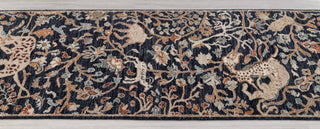 2.08X15.03 J.Blue Bird Modern Birds Scene Oushak Soft Shiny Look Hand Knotted Hand Spun Wool Rug JC-828