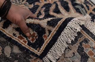 2.08X15.03 J.Blue Bird Modern Birds Scene Oushak Soft Shiny Look Hand Knotted Hand Spun Wool Rug JC-828