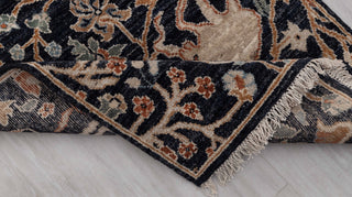 2.08X15.03 J.Blue Bird Modern Birds Scene Oushak Soft Shiny Look Hand Knotted Hand Spun Wool Rug JC-828