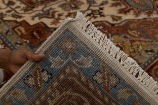 Rust Coral Serapi Classic Persian Retro high Quality Rug Hand Knotted 100% Wool Rug