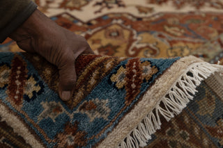 Rust Coral Serapi Classic Persian Retro high Quality Rug Hand Knotted 100% Wool Rug