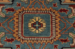 9x12 Blue Red Antique Serapi Classic Persian Bidjar high Quality Rug Hand Knotted 100% Wool Rug, Rug G-3113