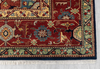 9x12 Blue Red Antique Serapi Classic Persian Bidjar high Quality Rug Hand Knotted 100% Wool Rug, Rug G-3113