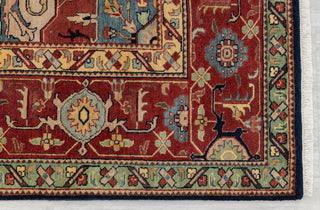 9x12 Blue Red Antique Serapi Classic Persian Bidjar high Quality Rug Hand Knotted 100% Wool Rug, Rug G-3113