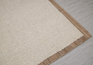 Natural Wool Jute Ivory Solid Plain High Quality Hand Woven Premium Quality Boho Style Rug, Moroccan Bohemian Decor Inspired- TN-95