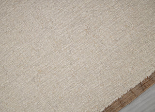 Natural Wool Jute Ivory Solid Plain High Quality Hand Woven Premium Quality Boho Style Rug, Moroccan Bohemian Decor Inspired- TN-95