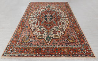 Rust Coral Serapi Classic Persian Retro high Quality Rug Hand Knotted 100% Wool Rug, Rug- Se-65/ Se-57