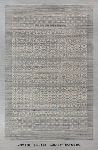 10x14 Large Oversize Grey Charcoal Ivory Geometric Design Wool Moroccan Soft Wool Vintage Rug ....1171