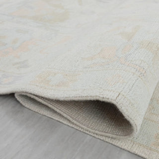 12X12 Cream Modern Oushak Rug, Hand-Knotted Wool, Custom Size 1725