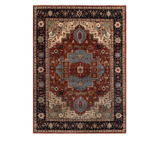 8x10 Rust Navy Blue Serapi Heriz