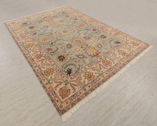 9x12 Grey Beige Retro Kerman Hand Knotted High Quality Wool Rug-7204