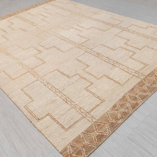12x15 Cream Jute Wool Handwoven Rug, Custom Size G-2283