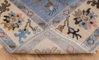 9x12 Blue Oushak Hand Knotted Turkish Style Rug, Colorful Oushak Modern Rugs, #8392