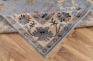 9x12 Blue Oushak Hand Knotted Turkish Style Rug, Colorful Oushak Modern Rugs, #8392