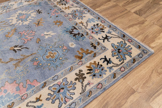 9x12 Blue Oushak Hand Knotted Turkish Style Rug, Colorful Oushak Modern Rugs, #8392