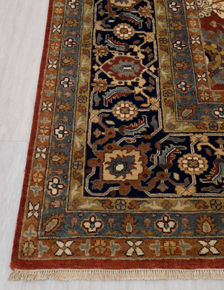 10x14 Red Blue Persian Reproduction Tabriz High Density Premium Quality Hand Knotted Soft Wool Rug I G-10680