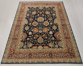 10x14 Navy Red Persian Reproduction High Density Premium Quality Hand Knotted Soft Wool Rug I G-10684