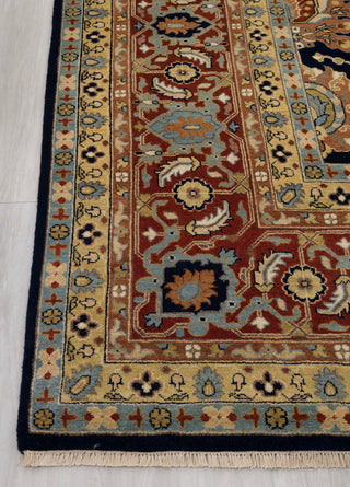 10x14 Navy Red Persian Reproduction High Density Premium Quality Hand Knotted Soft Wool Rug I G-10684