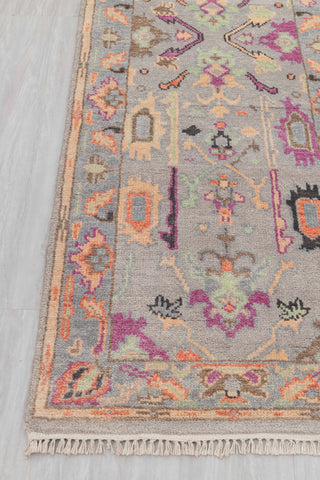 2.6x12 Foot Oushak Runner Rug Hand Knotted Wool Soft, Thick and Plush Feel #G-11473