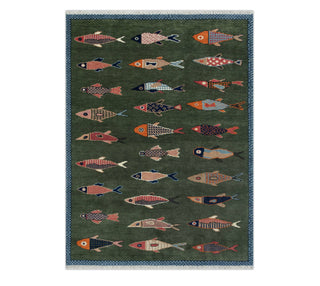 5x8 Fish Pattern Runner Rug