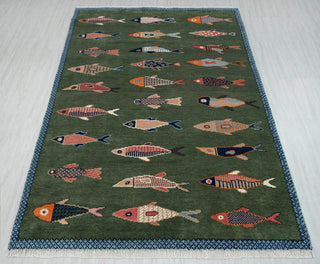 5x8 Fish Pattern Runner Rug