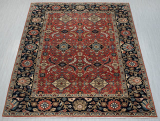 Vermilion- 9x12 Mahal Persian Red Wool Rug