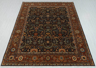 10x14 - Navy Rust Authentic Vintage Persian Rug