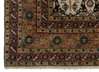 6x9 Ivory Cream High Quality Hand Knotted Wool Rug, Beige-Rust..#5557