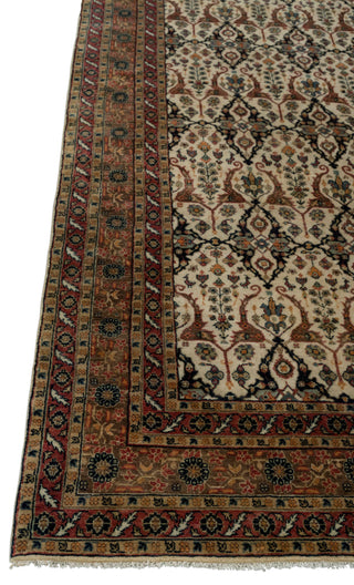 6x9 Ivory Cream High Quality Hand Knotted Wool Rug, Beige-Rust..#5557