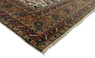 6x9 Ivory Cream High Quality Hand Knotted Wool Rug, Beige-Rust..#5557
