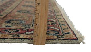 6x9 Ivory Cream High Quality Hand Knotted Wool Rug, Beige-Rust..#5557