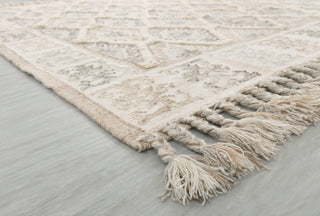 Natural Ivory Wool Moroccan Inspired Rug Hand Woven Bohemian Decor Inspired, Boho Scandinavian Decor-#AS-5