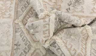 Natural Ivory Wool Moroccan Inspired Rug Hand Woven Bohemian Decor Inspired, Boho Scandinavian Decor-#AS-5