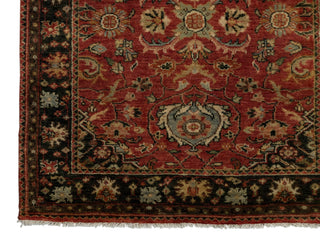2.7x10 Stairs Rug Red Navy Retro High Quality Vintage Finish Hand Knotted Wool Rug, Rug-5831