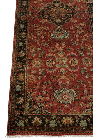 2.7x10 Stairs Rug Red Navy Retro High Quality Vintage Finish Hand Knotted Wool Rug, Rug-5831