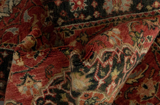 2.7x10 Stairs Rug Red Navy Retro High Quality Vintage Finish Hand Knotted Wool Rug, Rug-5831