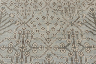 Soft Green Grey Turkish Wool Oushak Design Hand Knotted Hand Spun Wool Rug #Customise in Any Size.SE-2