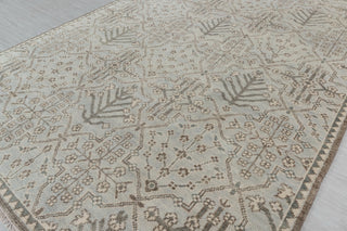 Soft Green Grey Turkish Wool Oushak Design Hand Knotted Hand Spun Wool Rug #Customise in Any Size.SE-2